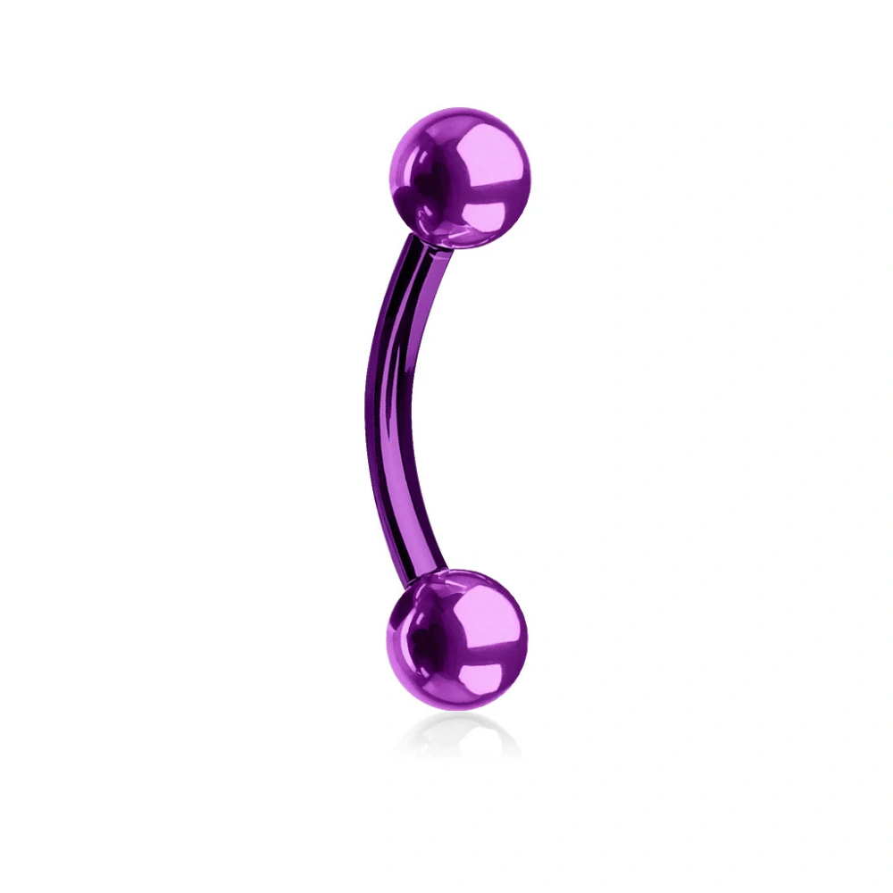 Piercing do obočí fialový