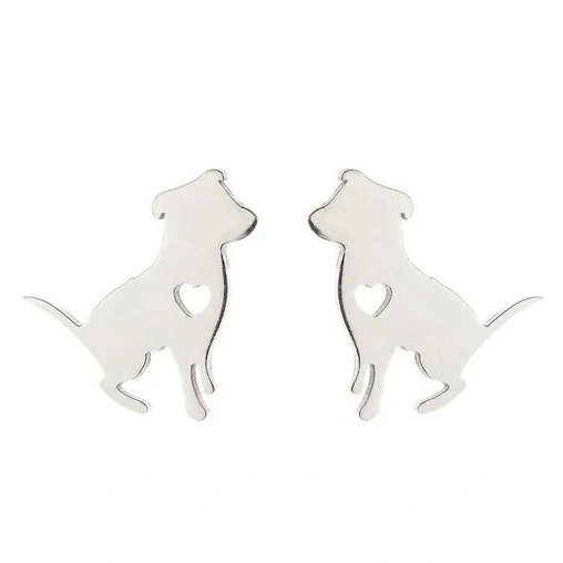 Ocelové náušnice pejsek