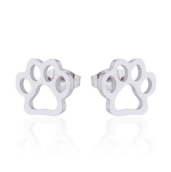 Ocelové náušnice tlapky