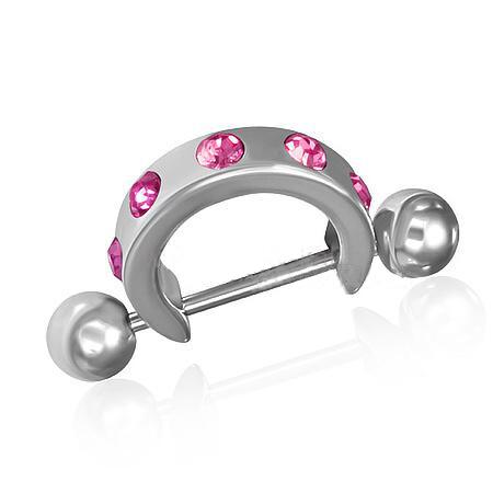 Piercing chirurgická ocel růžový 61