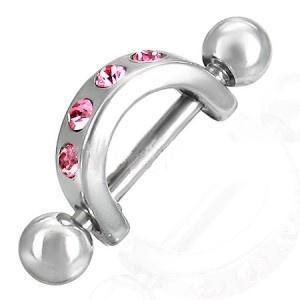 Piercing chirurgická ocel růžový 6