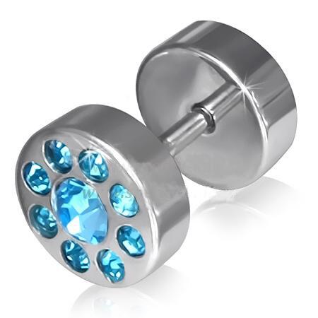 Piercing chirurgická ocel modrý 32
