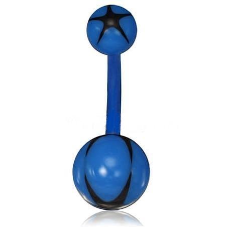 Piercing do pupiku modrý 83