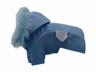 Bunda pro psa zimní modrá