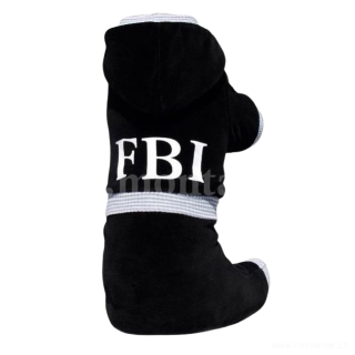 Tepláková souprava pro psa černá FBI