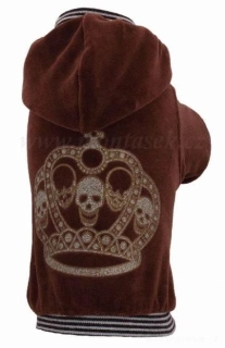 Mikina pro psa hnědá, psí oblečky 20-26cm