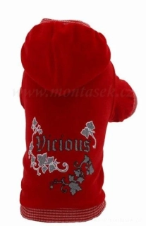 Mikina pro psa červená lístky