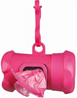 Růžový zásobník se sáčky na psí trus Trixie