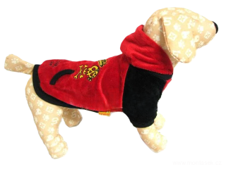 Mikina pro psa červeno černá 24cm