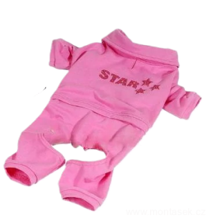 Teplákovka pro fenku 23-25cm růžová