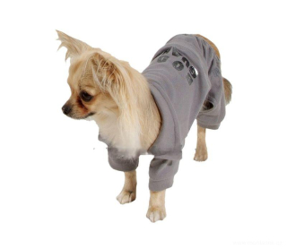 Teplákovka pro psa Bodyguard 28-30cm šedá