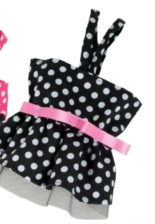 Šaty puntíkované pro fenky 28-32cm černá