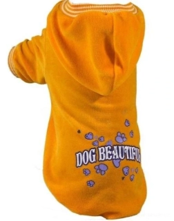 Žlutá mikina pro psa "Dog beautiful"
