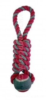 Hračky pro psa velký uzel s tenisákem 40cm