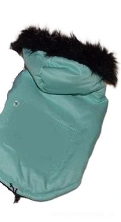 Zimní vesta pro psa s kapucí 24-29cm mátová