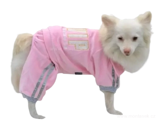 Růžová teplákovka pro psa 