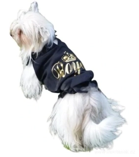 Tričko pro psa, černé Royal Doggydolly