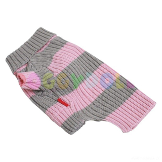 Doggydolly svetr pro psy, proužek růžový 30-40cm