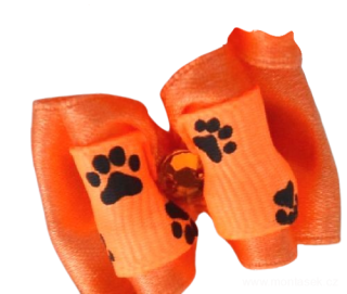Oranžová mašlička pro psa 501