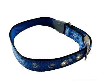 Modrý obojek pro psa 25mm