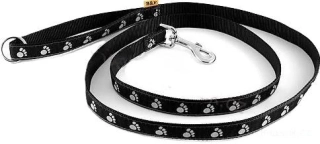 Černé vodítko pro psa tlapky 25mm