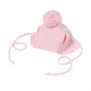 Růžová zimní čepice pro psa