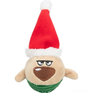 Vánoční skřítek pro psa, kočku - Xmas GNOME - vánoční plyšový míček skřítek, chrastící