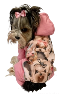 Růžová zimní kombineza pro fenky 25-29cm