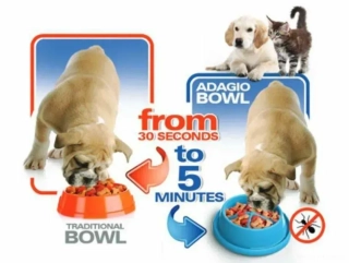 Plastová malá miska pro psy proti hltání