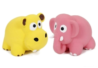 Latexová hračka pro psa hrošík s pískadlem 8cm