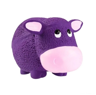 Pískací hračky pro psy - fialová kráva 9cm