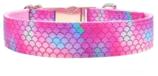 Růžový nylonový obojek pro psa - Šupiny