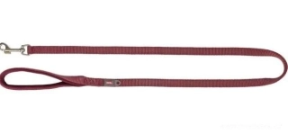 Nylonové vodítko pro psa PREMIUM s vyplněnou rukojetí, sangria