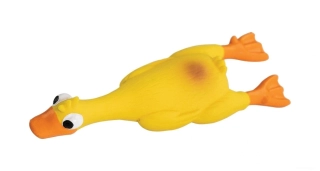 Hračka pro malého psa, štěně Kachnička se zvukem 14cm