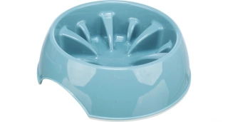 Miska pro psy k pomalému krmení, design slunečnice, plast/TPR 0,3 l/ ø 16 cm