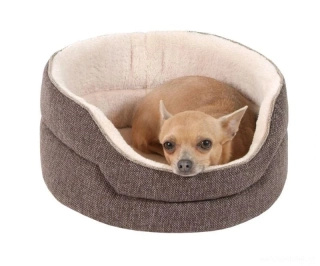 Pelíšek pro malé psy a kočky 39cm hnědý  Agga Luxury