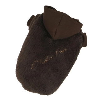 Oblečky pro psy, mikina pro psa hnědá Fluffy 