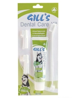 Sada pro psa na čištění zubů, pasta a kartáčky na zuby