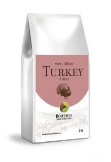 Polovlhké granule pro psy krůta BOHEMIA SEMI MOIST Adult Turkey 2kg