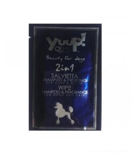 Vlhčený ubrousek 2v1 se šamponem a vůní Yuup! 1ks