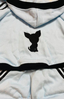 Teplákovka pro psy s výšivkou čivava 25-29cm