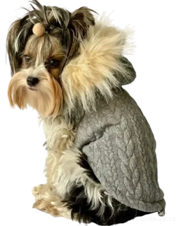 Zimní vesta pro psa s copánky 25-29cm