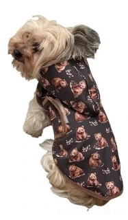 Vesta pro psa softshell hnědá medvídek 