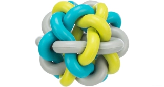 Míček pro psa tvrdá guma splétaný pro malé i velké psy