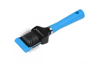 Profesionální kartáč pro psy Show Tech+ Flex Groom – modrý, pevné drátky, ergonomický