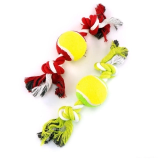 Tenisák přetahovadlo s uzlem, hračka pro psa