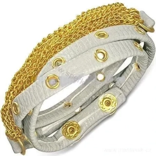 Módní náramek motací s řetízkem 9