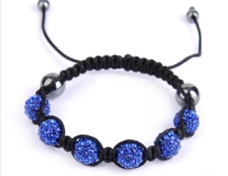 Náramek Shamballa modrý 78