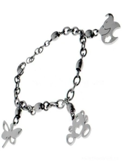 Náramek ocel s přívěsky 85