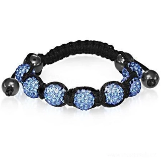 Náramek Shamballa modrá 91
